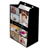 Ontwerp je eigen 7 fotocollage medium cadeauzakje (Achterkant Gekanteld)