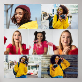 Ontwerp je eigen 7 fotocollage poster