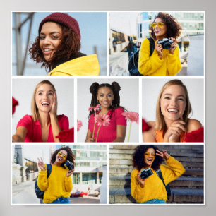 Ontwerp je eigen 7 fotocollage poster