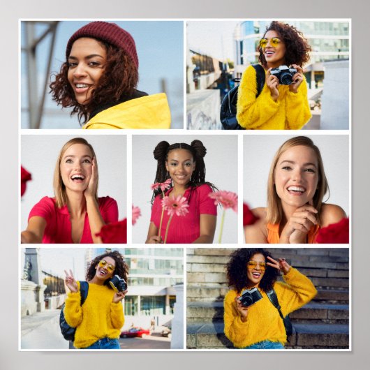 Ontwerp je eigen 7 fotocollage poster (Voorkant)