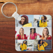 Ontwerp je eigen 7 fotocollage sleutelhanger (Voorkant)