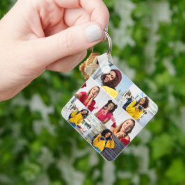 Ontwerp je eigen 7 fotocollage sleutelhanger