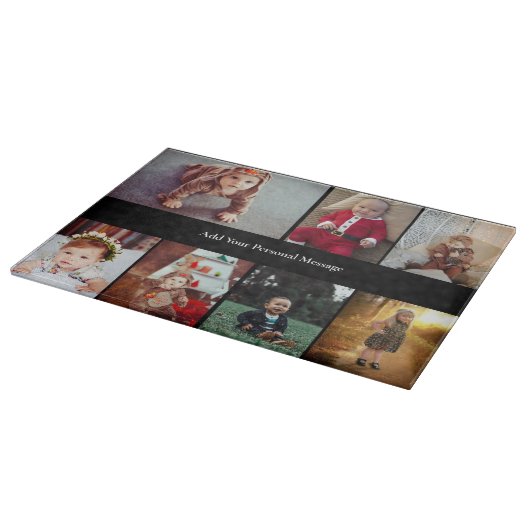 Ontwerp je eigen 7 fotocollage snijplank (Hoek)