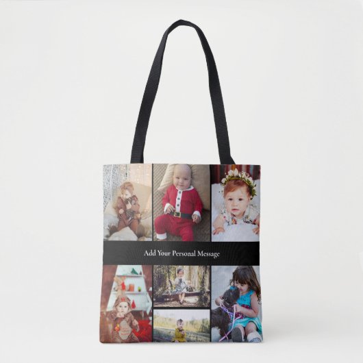 Ontwerp je eigen 7 fotocollage tote bag (Voorkant)