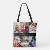 Ontwerp je eigen 7 fotocollage tote bag (Achterkant)