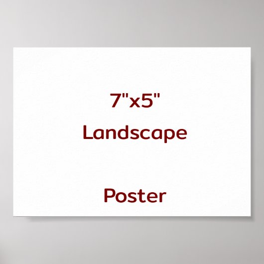 Ontwerp Je Eigen 7"x5" Poster (Voorkant)