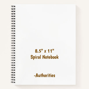 Ontwerp Je Eigen 8.5" x 11" Spiraal Notebook Notitieboek