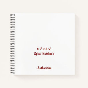 Ontwerp Je Eigen 8.5" x 8.5" Spiraal Notebook Notitieboek