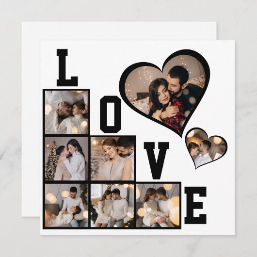 Ontwerp Je Eigen 8 Foto Collage Aankondiging (Voorkant / Achterkant)