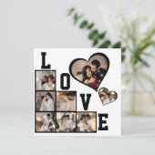 Ontwerp Je Eigen 8 Foto Collage Aankondiging (Staand voorkant)