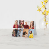 Ontwerp Je Eigen 8 Foto Collage Kaart (Gele Bloem)