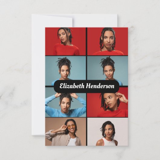 Ontwerp Je Eigen 8 Foto Collage Kaart (Voorkant)