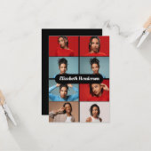 Ontwerp Je Eigen 8 Foto Collage Kaart (Voorkant / Achterkant in situ)