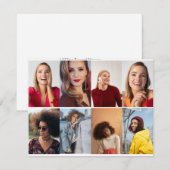 Ontwerp Je Eigen 8 Foto Collage Notitiekaartje (Voorkant / Achterkant)
