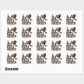 Ontwerp Je Eigen 8 Foto Collage Vierkante Sticker (Vel)