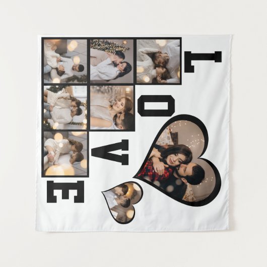 Ontwerp Je Eigen 8 Foto Collage Wandkleed (Voorkant (horizontaal))