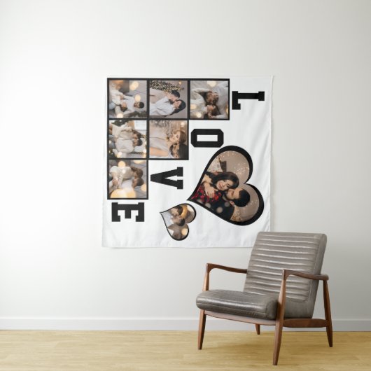 Ontwerp Je Eigen 8 Foto Collage Wandkleed (In Situ (horizontaal))