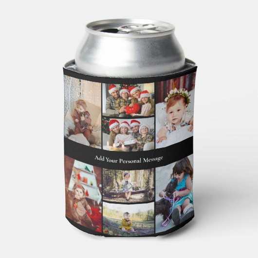 Ontwerp je eigen 8 fotocollage blikjeskoeler (Blikje Voorkant)