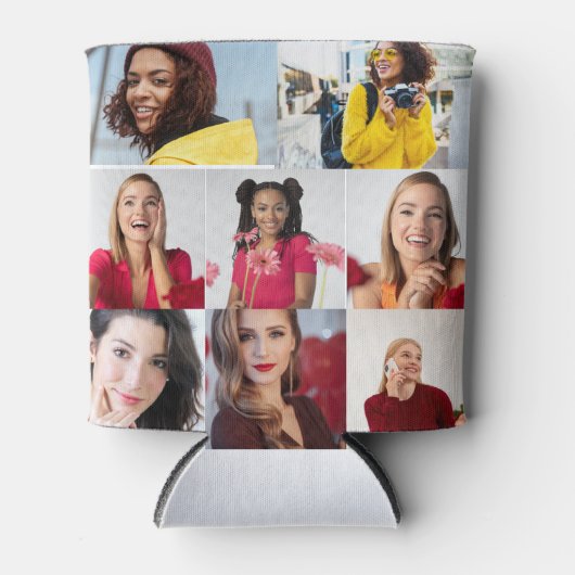 Ontwerp je eigen 8 fotocollage blikjeskoeler (Voorkant)