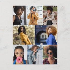 Ontwerp je eigen 8 fotocollage briefkaart