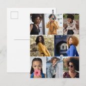 Ontwerp je eigen 8 fotocollage briefkaart (Voorkant / Achterkant)