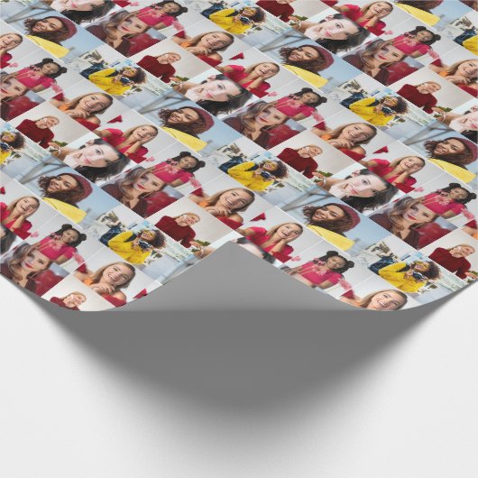 Ontwerp je eigen 8 fotocollage cadeaupapier (Hoek)