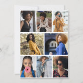 Ontwerp je eigen 8 fotocollage feestdagenkaart (Voorkant)