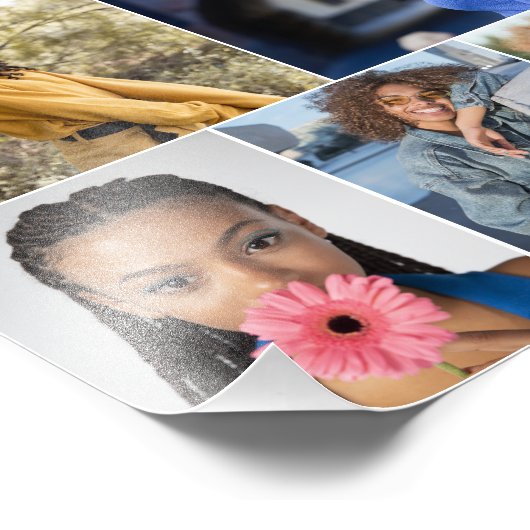 Ontwerp je eigen 8 fotocollage foto afdruk (Hoek)