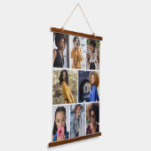 Ontwerp je eigen 8 fotocollage hangend wandkleed (Gebogen)