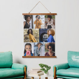 Ontwerp je eigen 8 fotocollage hangend wandkleed