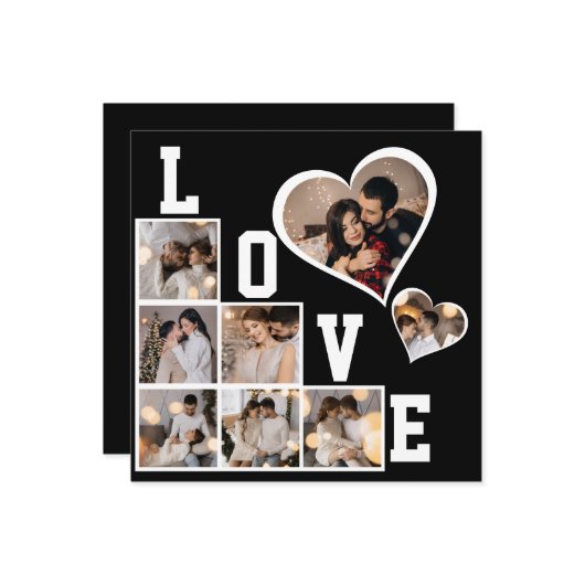 Ontwerp je eigen 8 fotocollage kaart (Voorkant / Achterkant in situ)