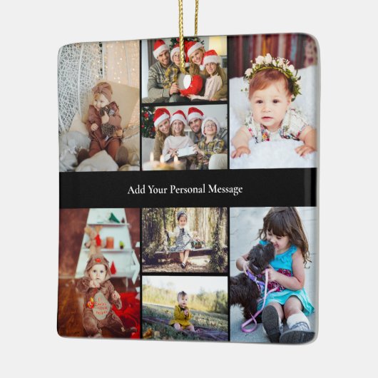 Ontwerp je eigen 8 fotocollage keramisch ornament (Links)