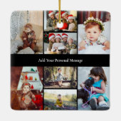 Ontwerp je eigen 8 fotocollage keramisch ornament (Achterkant)