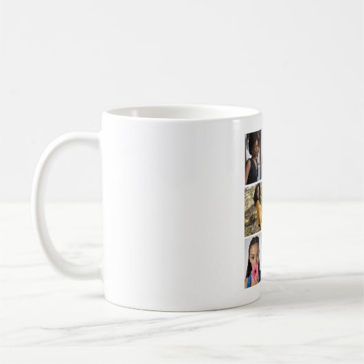 Ontwerp je eigen 8 fotocollage koffiemok (Links)