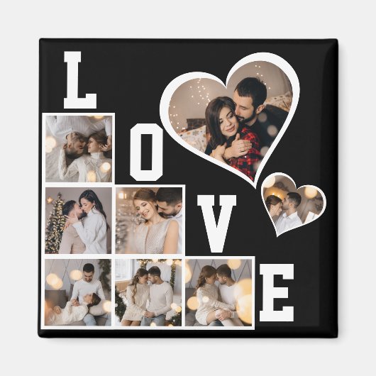 Ontwerp je eigen 8 fotocollage magneet (Voorkant)