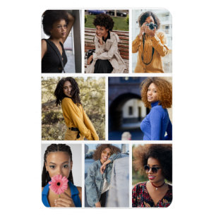 Ontwerp je eigen 8 fotocollage magneet