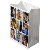 Ontwerp je eigen 8 fotocollage medium cadeauzakje (Achterkant Gekanteld)