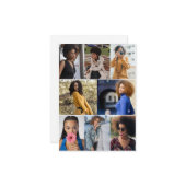 Ontwerp je eigen 8 fotocollage notitiekaartje (Voorkant / Achterkant in situ)