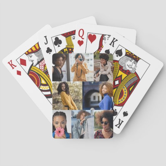 Ontwerp je eigen 8 fotocollage pokerkaarten (Achterkant)