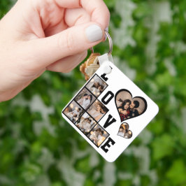 Ontwerp je eigen 8 fotocollage sleutelhanger