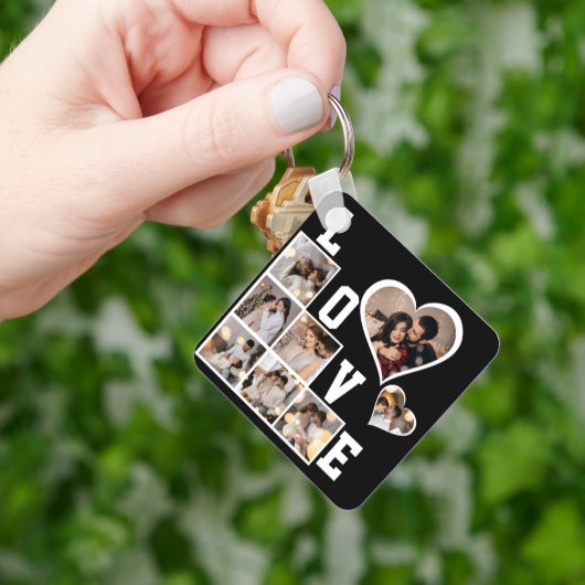 Ontwerp je eigen 8 fotocollage sleutelhanger (Hand)