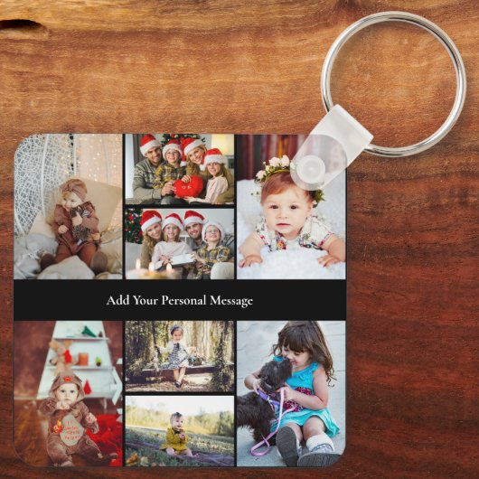 Ontwerp je eigen 8 fotocollage sleutelhanger (Achterkant)