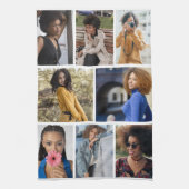 Ontwerp je eigen 8 fotocollage theedoek (Verticaal)