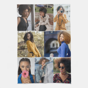 Ontwerp je eigen 8 fotocollage theedoek