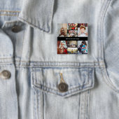 Ontwerp je eigen 8 fotocollage vierkante button 5,1 cm (In situ)