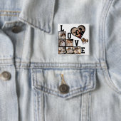 Ontwerp je eigen 8 fotocollage vierkante button 5,1 cm (In situ)