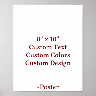 Ontwerp Je Eigen 8" x 10" Mat Poster