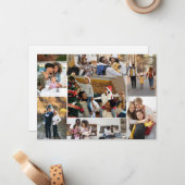 Ontwerp Je Eigen 9 Foto Collage Notitiekaartje (Voorkant / Achterkant in situ)