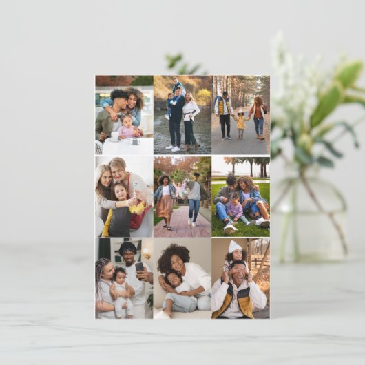 Ontwerp je eigen 9 fotocollage (Staand voorkant)