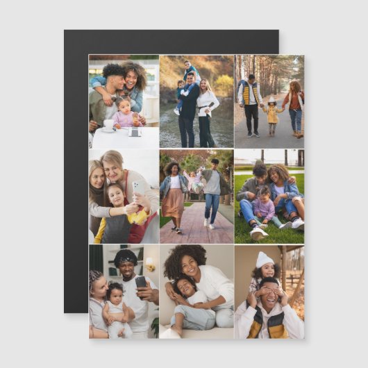 Ontwerp je eigen 9 fotocollage (Voorkant / Achterkant)